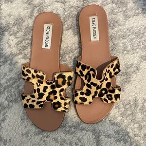 Steve Madden Animal Print Slide Sandals